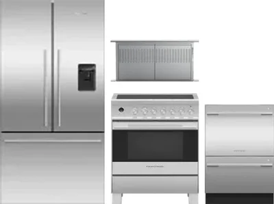 4 Piece Package Includes Refrigerator, Range, Hood And Dishwasher